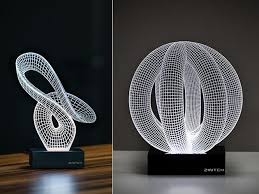 3d Illusion Led Lamp Light Up Your Room With Limited Edition 3d Science 3d Led Lamp Cool Lighting Lamp Design