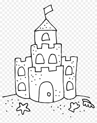 These cute tiger coloring pages for preschoolers will allow them to experiment with various shades of brown and yellow while learning about different species of tiger. Cute Sand Castle Coloring Page Drawing Of A Sand Castle Free Transparent Png Clipart Images Download
