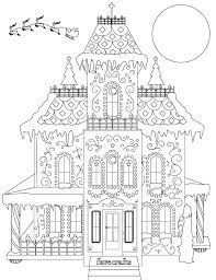 Breathtaking Gingerbread House Coloring Page Pdf House Colouring Pages Christmas Coloring Pages Coloring Pages