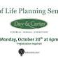 End of Life Planning Seminar with Day & Carter event image