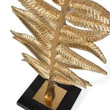 Gold resin chinese ginkgo biloba leaf wall mounted decorative sculpture ornament. Gild Design House Gilded Fern I Leaf Sculpture Gold 6 In X 10 In X 25 In H 04 00933 Rona