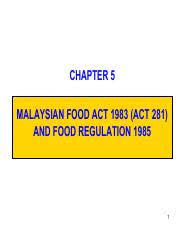 Regulation 20 lists the maximum permitted preservative that may be added to specified food. What Is Food Regulations 1985 Food Regulations 1985 Is A Subsidiary Legislation Course Hero
