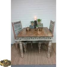 Admittedly, shabby chic is not a style for everyone, but adopting it in the dining room allows you to get your feet wet before making up your mind on whether it really works for you. Teak Top Shabby Chic Dining Table 4 Seat