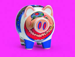 Ritzenhoff mini piggy bank ambrogio pozzi sparschwein, spardose porzellan. Tim Davies Scotsman Piggybank