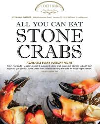 Located down the stairs at quality crab & oyster bah in lincoln park, crab cellar is your destination for delicious food and a great time. Loch Bar Houston All You Can Eat Stone Crabs Is Back This Special Offer Comes With A Choice Of Soup And Side For Only 85 A Person Facebook