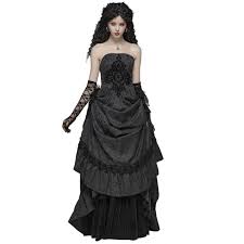 Gothic A Linie Brautkleid Im Jacquard Gotik Stil Kleidung Gothic Kleider Burlesque Kleider