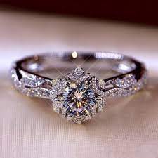 Exquisite 0 8ct White Sapphire Diamond Ring Women 925 Sterling Silver Gemstone Rings Bri Wedding Accessories Jewelry Ladies Diamond Rings Diamond Fashion Rings