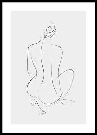 Sketch Lines No2 Poster Line Art Drawings Silhouette Art Abstract Line Art