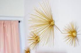Diy Gold Sea Urchin Starburst Wall Decor Love Maegan Starburst Wall Art Wall Decor Tutorial Gold Diy