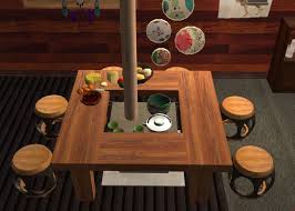 Kettle Campfire Table I Saw It In An Anime And Decided To Recreate It For Sims 2 The Kettle Table Is A Sculpture With Slots Place I Sims Table Table Tags
