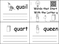 I dress like a queen · quiet: Letter Q Alphabet Activities At Enchantedlearning Com