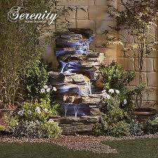 The beautiful shape of this product will catch the eye of any visitor! Cascading Rock Pool Water Feature Thompson Morgan