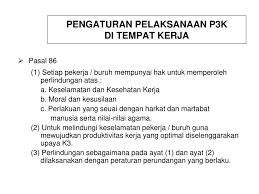 Walaupun sesetengah peraturan di tempat kerja kelihatan agak rumit dan tidak penting, ramai yang melindungi hak dan keselamatan pekerja. Dasar Dasar Kesehatan Kerja Dan P3k Di Tempat Kerja Ppt Download