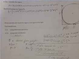Notice that if the circle is centered at the origin, (0, 0), then both h and k in the equation above are 0, and the equation reduces to what we got in the previous section: Converting A Circle S Equation Not Touching Axis To Polar From Cartesian System For Integration Mathematics Stack Exchange