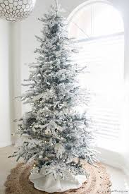 Neutral Christmas Decor Ideas Christmas Tree Without Ornaments Neutral Christmas Decor Flocked Christmas Trees