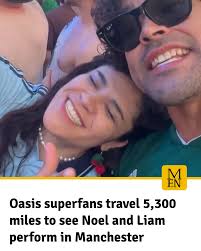 Siblings Brenda and Tomas Delgado flew from San Diego, California, to watch  the Heaton Park homecoming 😮🎶