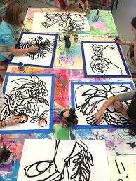 Contour Flower Still Life Kids Art Classes Camps Parties And Events Small Hands Big Art In 2020 Middle School Art Projects Elementary Art Projects Homeschool Art