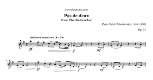 Pas De Deux From The Nutcracker P I Tchaikovsky Free Flute Sheet Music Sheet Music Free Flute Sheet Music Flute Sheet Music
