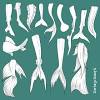The most common mermaid tail drawing material is paper. 1