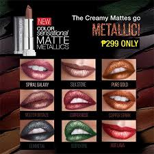 We did not find results for: Maybelline Color Sensational Matte Metallic Lipstick Collection