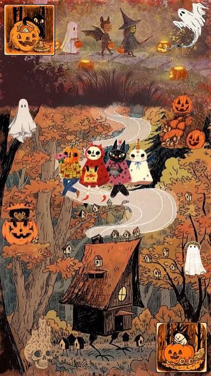 Check out Chelsea0Rose's Shuffles #halloween #autumn #fall #orange #pumpkin #ghost #vintage | Vintage halloween art, Pumpkin