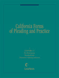 Judicial council forms can be used in every superior court in california. California Forms Of Pleading And Practice Lexisnexis Store