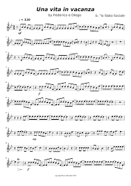 Una vita in vacanza arrangiamento. Una Vita In Vacanza Sheet Music For Recorder Solo Musescore Com
