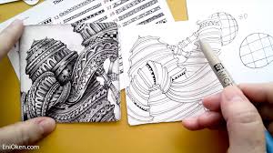 Flowing Frameworks Lesson Eni Oken In 2020 Online Art Classes Zentangle Drawings Art Lessons