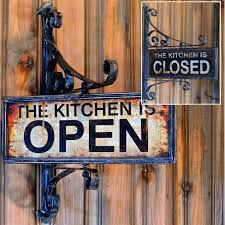 kitchen swivel open closed sign