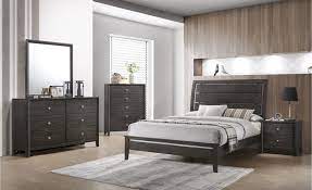 Contemporary Gray 4 Piece California King Bedroom Set Grant King Bedroom Sets California King Bedroom Sets Bedroom Set