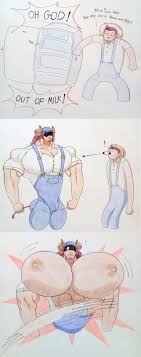 Rule 34 - Ass Bara Bara Ass Bara Butt Bara Tiddies Bara Tits Big Breasts  Big Chest Big Moobs Big Nipples Big Pecs Blush Boner Boner In Pants Breasts Bull  Bull Horns