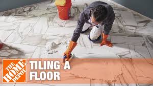 Tile Floor Installation How To Prepare And Lay Tile The Home Depot Youtube In 2020 Floor Installation Tile Floor Flooring