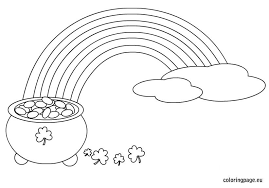 Printable rainbow with pot of gold coloring page. Rainbow With A Pot Of Gold Coloring Page Coloring Pages Gold Drawing Detailed Coloring Pages