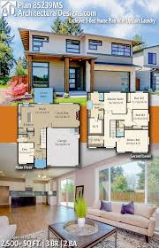 Plan 85239ms Exclusive 3 Bed House Plan With Upstairs Laundry Modern House Plans House Plans Farmhouse House Plans