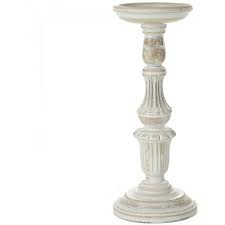 Europe style candle holder set, unique appearance creates a romantic and elegant. Byz361b Large White Washed Wooden Candle Holder 45911 Homeware Candle Holders Lanterns Gainsborough Giftware Ltd