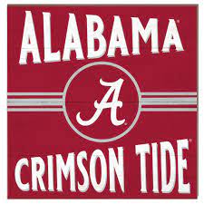 Alabama Crimson Tide 10'' x 10'' Retro Team Sign