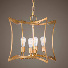 Elegant Gold Leaf Square Lantern Pendant Light Fixtures Ceiling Pendant Lights Pendant Ceiling Light Fixtures