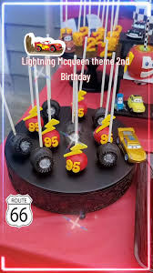 #lightningmcqueenbirthday #disneycarstheme #carsthemeparty #treatstable  #cakepops #cakesicles #chocolateapples