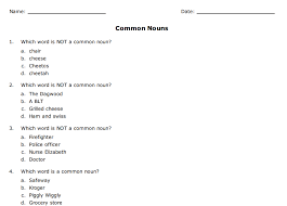 Common proper noun interactive online practice. 489 Free Noun Worksheets