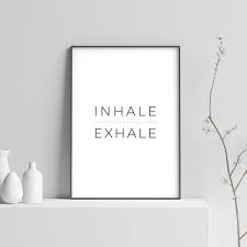 Lamina Decorativa Inhale Exhale Lamina Yoga Frase Motivacion Laminas Decorativas Frases Para Imprimir Cuadros Nordicos Decorativos Yoga Inhale Exhale Motivation Wall Printable Wall Art