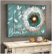 Butterfly And Dandelion Painting Canvas Just Breathe Wooden Etsy Dandelion Painting Canvas Art Wall Decor Canvas Wall Art