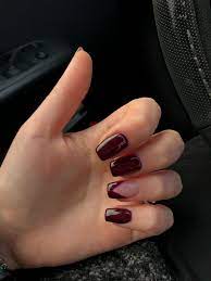 Burgundy Squared Nails Burgundy Acrylic Nails Maroon Acrylic Nails Winter Nails Acrylic