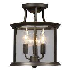 This flush mount offers an elegant, traditional look. Filament Design Negron 3 Light Oil Rubbed Bronze Incandescent Semi Flush Mount Light Cli Xy5241710 The Home Depot