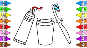 Toothbrush coloring pages coloring pages to download and print. Baby Dental Care Coloring Page Toothbrush How To Draw Toothbrush How To Draw Toothpaste Youtube