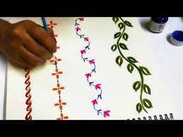 1 Hand Painted Border Designs For Kurtis Sarees Blouses Fabric Painting Tips Using Fabric Painting Hand Embroidery Patterns Flowers Hand Painted Fabric