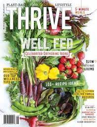 Cover Of Thrive Magazine 1 Plant Based Magazine Volume 17