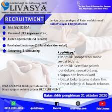 Lowongan pt kaldu sari nabati. Loker 5 Bidang Rsia Livasya Majalengka
