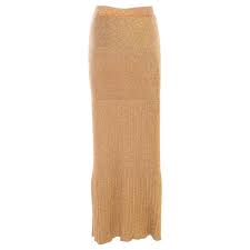 It can be worn as a cowl or scarf and also as a skirt. Missoni Metallic Gold Knit Pleated Maxi Skirt S At 1stdibs
