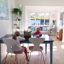 Kid Friendly Dining Room With Art Table House Styles Home Art Table