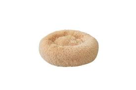 The raised rim of this bed can help calm your dog or cat. 60cm Pet Dog Cat Calming Bed Soft Plush Round Nest Comfy Sleeping Kennel Cave Au Champagne 60cm Kogan Com